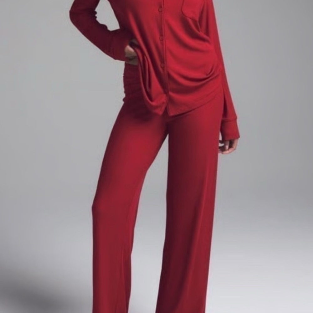 Skims Soft Lounge Pajama Pants - Color Brick